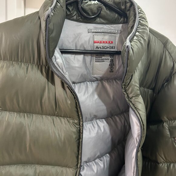 Prada Nylon Down Jacket Hunter Green - Picture 3 of 5
